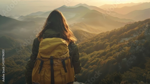 The Hiker with Yellow Backpack