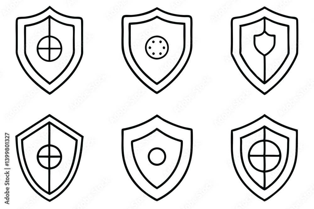 cybersecurity shiel line art advanced cybersecurity defense symbo cybersecurity shiel line art advanced cybersecurity defense symbo