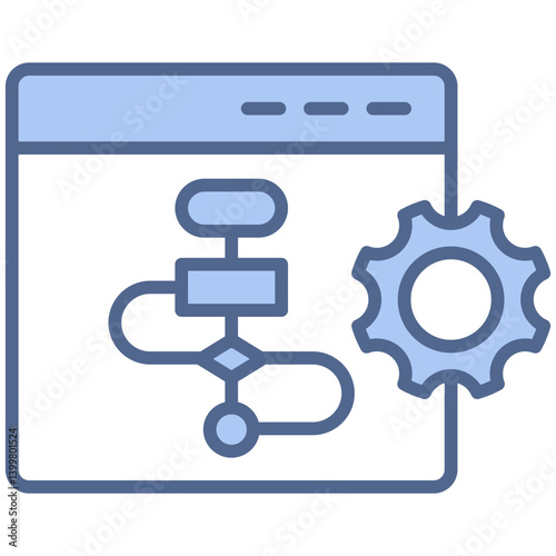 Program Algorithm Blue Icon
