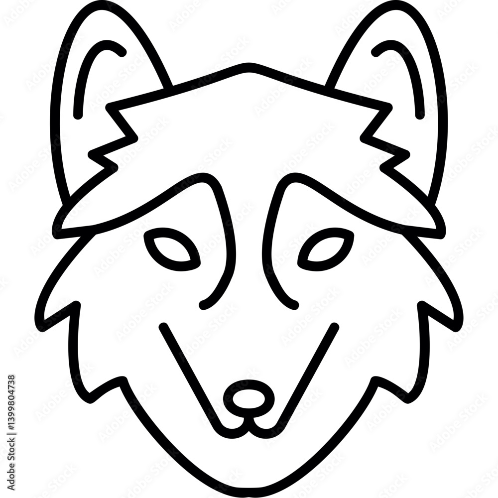 Obraz premium Wolf icon