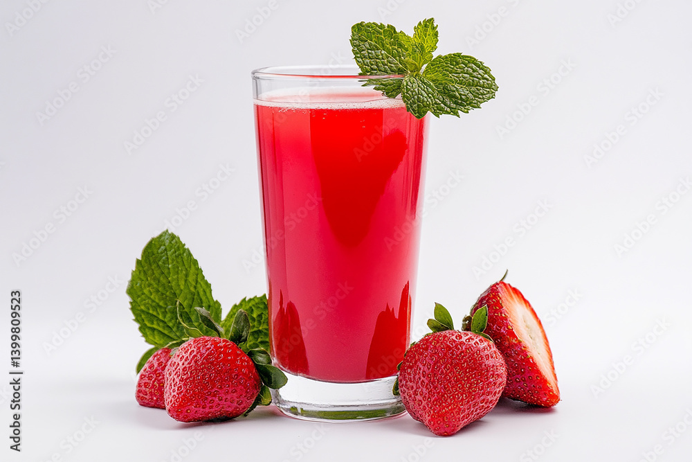 strawberry smoothie with mint Made with generative AI strawberry smoothie with mint Made with generative AI