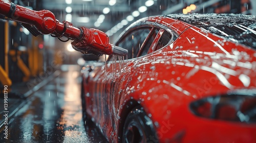Futuristic automated car wash photo