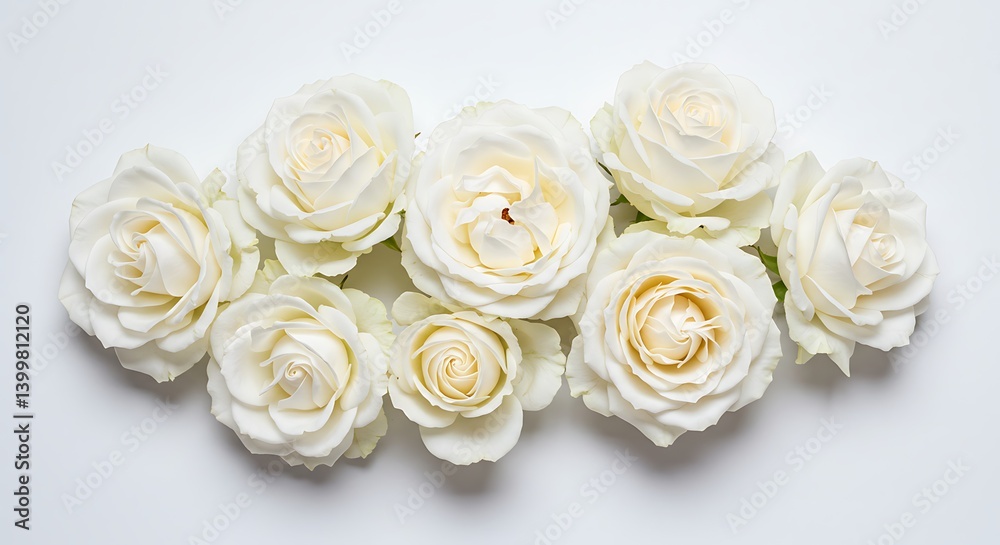 Obraz premium Creamy Rose Embrace AI Generated