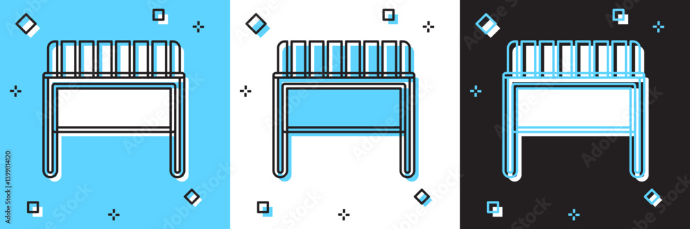 Set Football goal icon isolated on blue and white, black background. Vector Set Football goal icon isolated on blue and white, black background. Vector