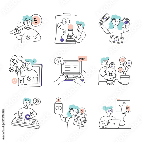 Set Of Business startup 6