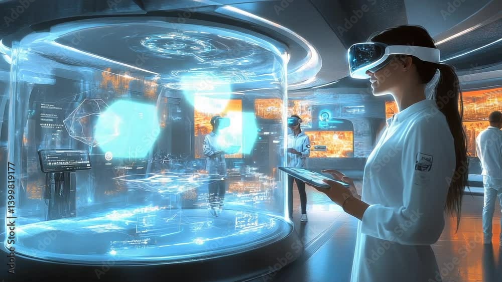 Futuristic Virtual Reality Lab: Exploring Innovative Technologies
