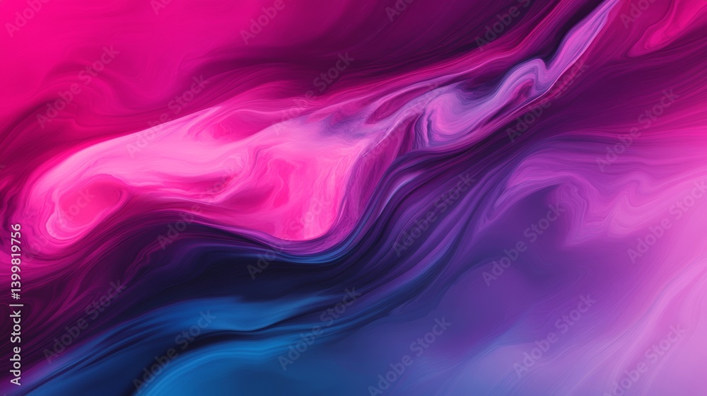 Obraz premium A hypnotic blacklight abstract artwork featuring ultraviolet neon colors,