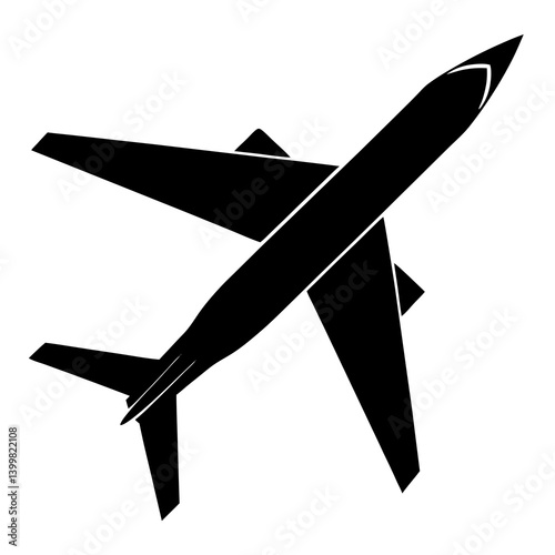 Airplane flying vector