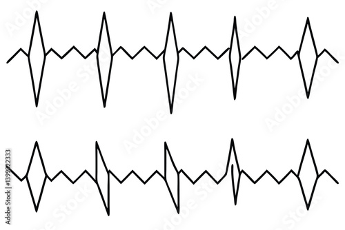 Seismograph line art isolated vintage style sensor image