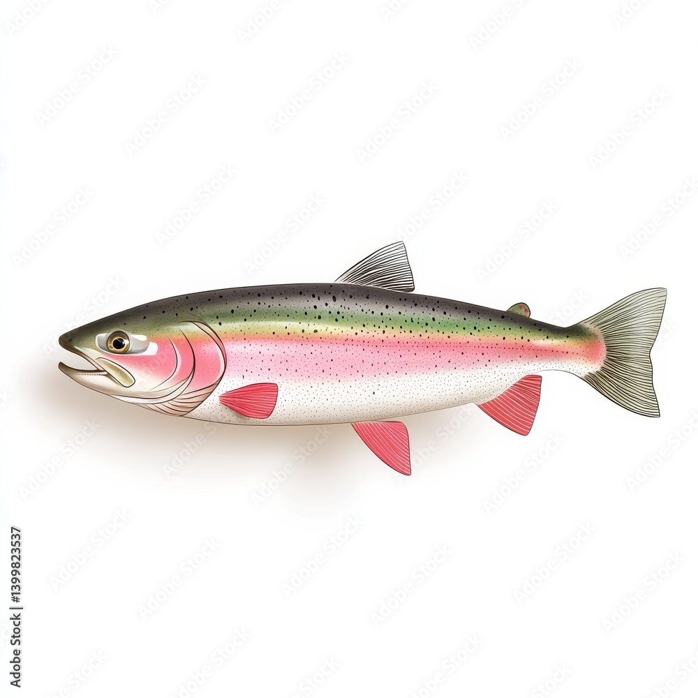 a rainbow trout flying in spaceship, space travel concept, cartoon design, isolated on white background a rainbow trout flying in spaceship, space travel concept, cartoon design, isolated on white background