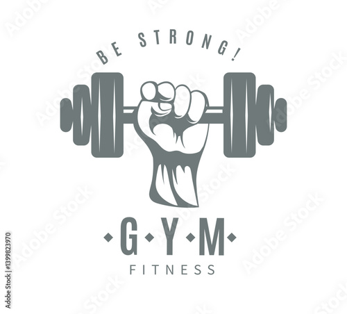 fitness gym logo set 
