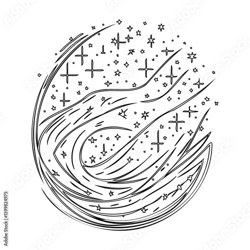 Celestial Sphere - Astral Dust Hand Drawn Art