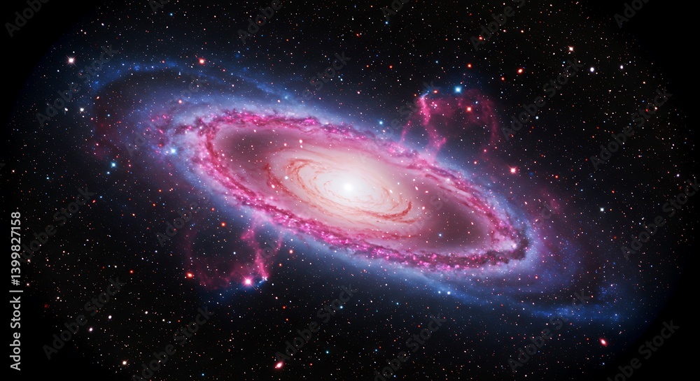 Obraz premium Cosmic Rose's Embrace AI Generated