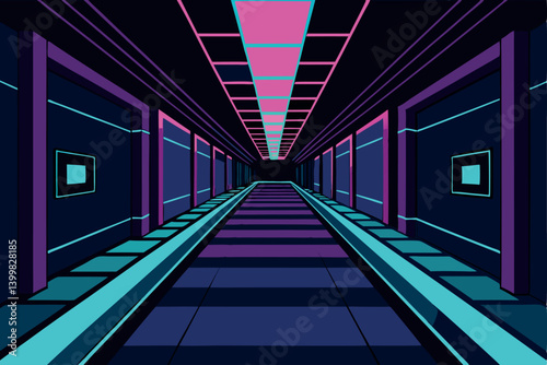 abstract tunnel with light