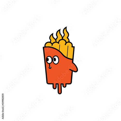 dripping from the tandoori chicken vector art illustration