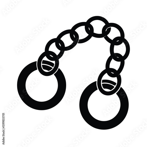 chains shackles vector art silhouette