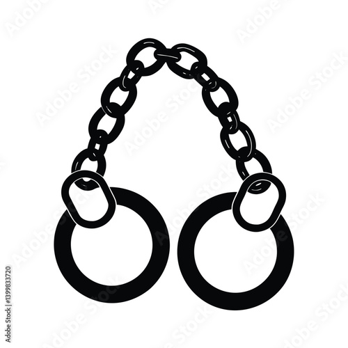 chains shackles vector art silhouette