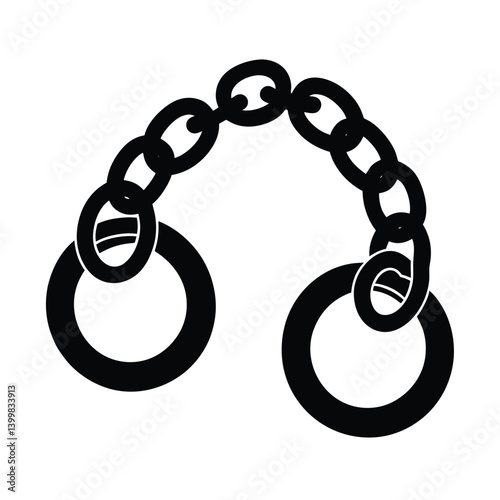 chains shackles vector art silhouette