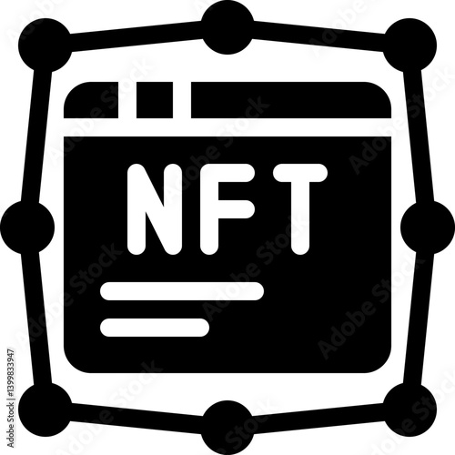 -_token, blockchain, cryptocurrency, asset, smart contract Glyph editable icon. Editable stroke. Vector illustration.