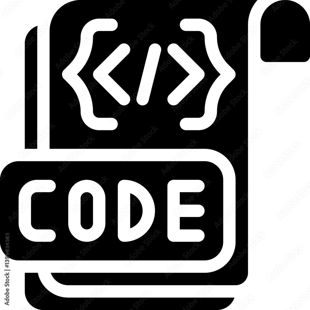 -_code snippet, programming, development, scripting, code sample Glyph editable icon. Editable stroke. Vector illustration. -_code snippet, programming, development, scripting, code sample Glyph editable icon. Editable stroke. Vector illustration.
