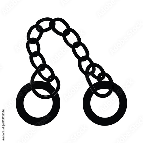 chains shackles vector art silhouette