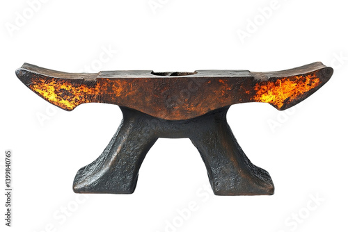 Slika na platnu Legendary blacksmith anvil worn from centuries of forging On PNG Background