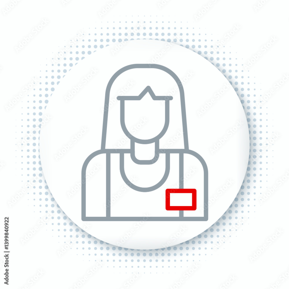 Line Seller icon isolated on white background. Colorful outline concept. Vector Line Seller icon isolated on white background. Colorful outline concept. Vector