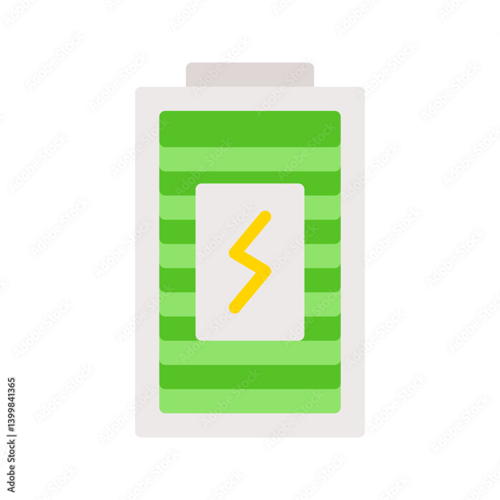 Battery icon vector image. Suitable for mobile apps, web apps and print media. Battery icon vector image. Suitable for mobile apps, web apps and print media.