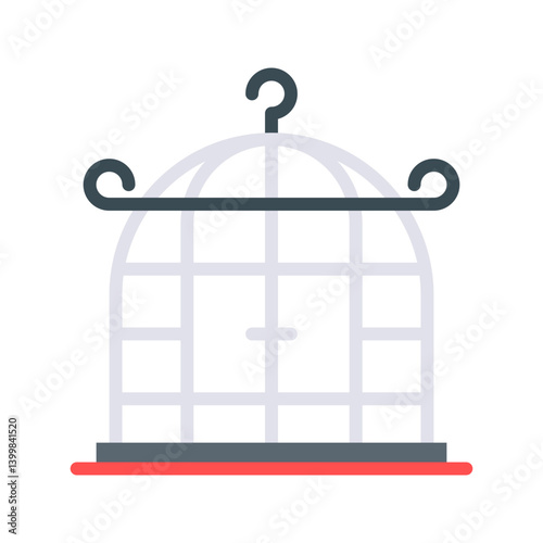Birdcage icon vector image. Suitable for mobile apps, web apps and print media.
