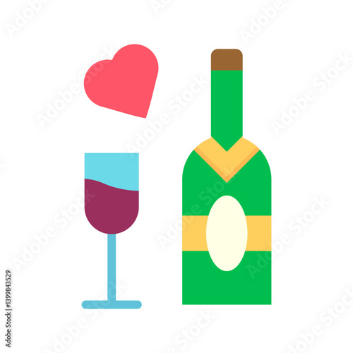 Champagne icon vector image. Suitable for mobile apps, web apps and print media.