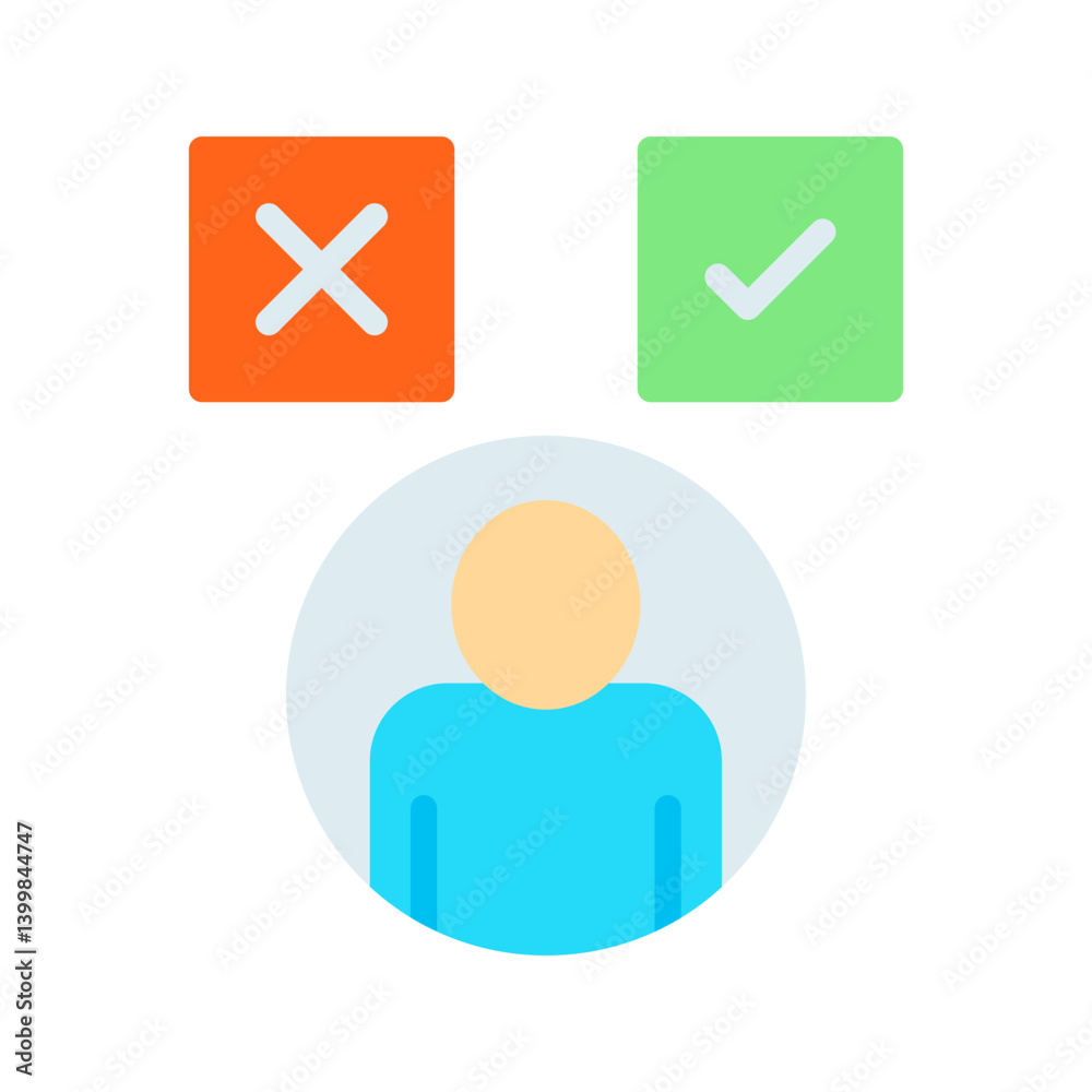 Decision Making icon vector image. Suitable for mobile apps, web apps and print media. Decision Making icon vector image. Suitable for mobile apps, web apps and print media.