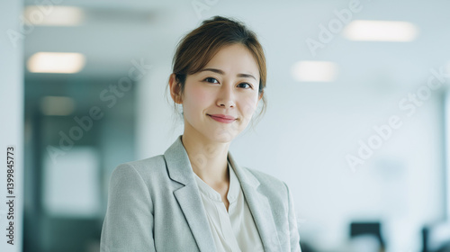 Obraz na płótnie Asian Businesswoman in Office w salonie