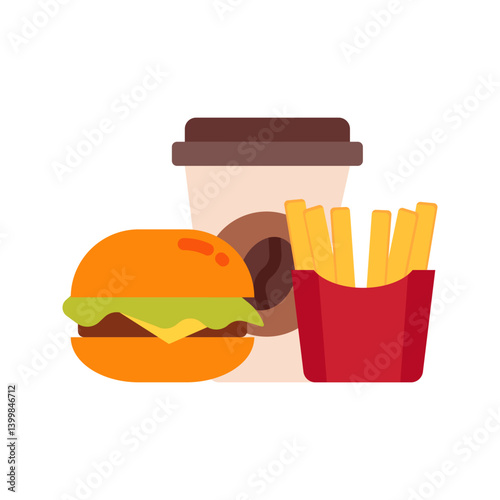 Fast Food icon vector image. Suitable for mobile apps, web apps and print media.