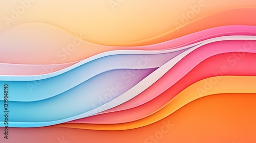 A minimalist yet vibrant gradient abstract wallpaper with smooth color transitions, photo