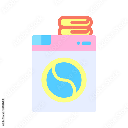 Laundry Room icon vector image. Suitable for mobile apps, web apps and print media.