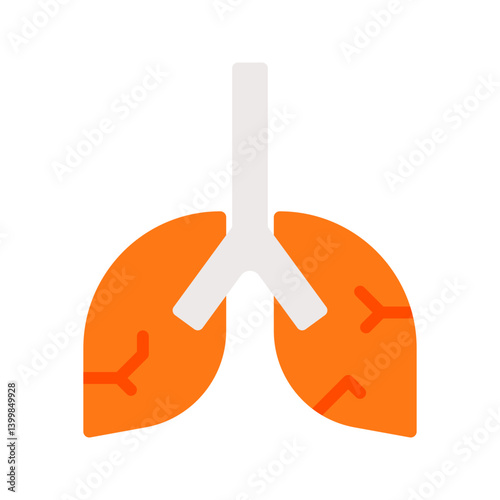 Lungs icon vector image. Suitable for mobile apps, web apps and print media.
