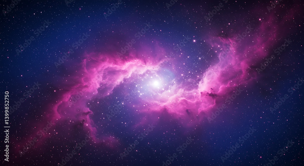 Fototapeta premium Cosmic Bloom AI Generated