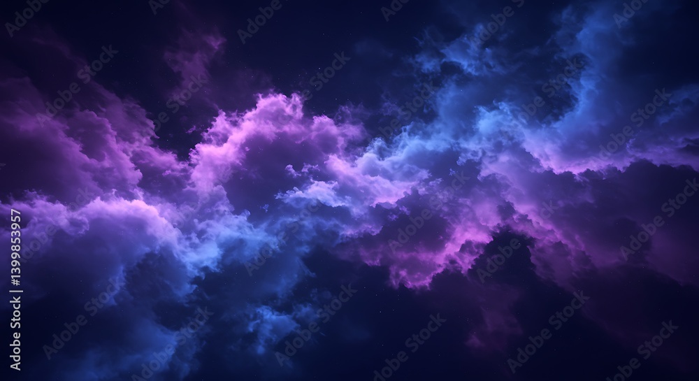Obraz premium Celestial Nebula Dreams AI Generated