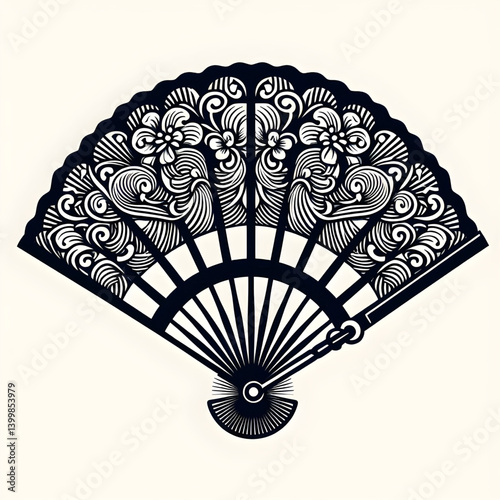 fan isolated on black