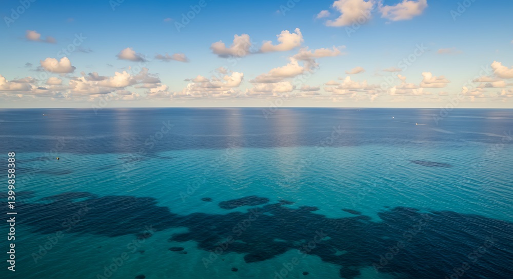 Fototapeta premium Azure Horizons' Embrace AI Generated