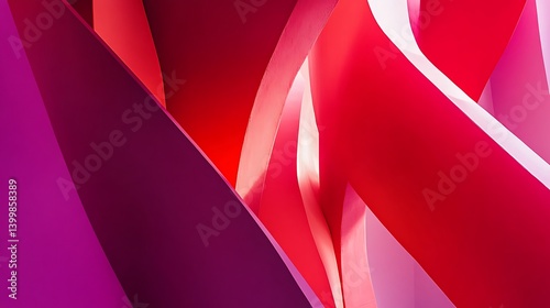 Wallpaper Mural Abstract Red-Purple Architectural Design Torontodigital.ca