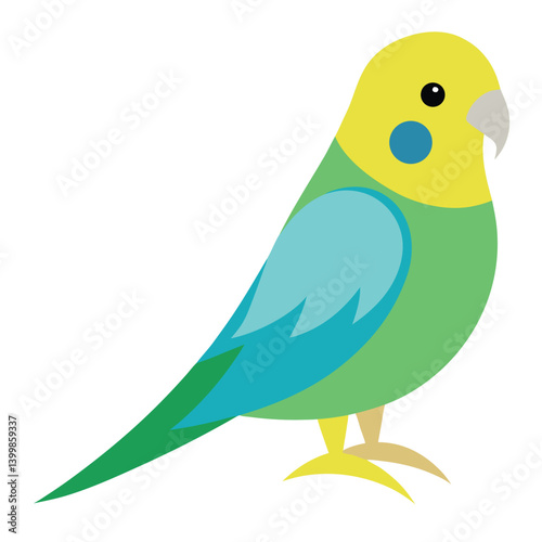 Budgerigar vector icon isolated on white background