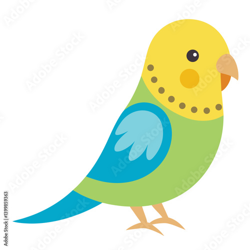 Budgerigar vector icon isolated on white background