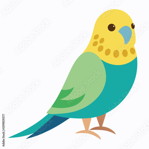 Budgerigar vector icon isolated on white background