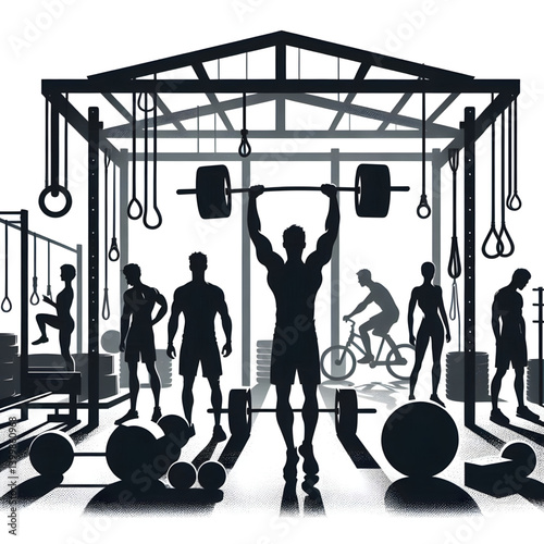 man and woman in the gym
