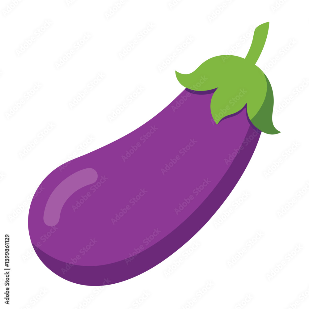 Eggplant vector icon isolated on white background Eggplant vector icon isolated on white background