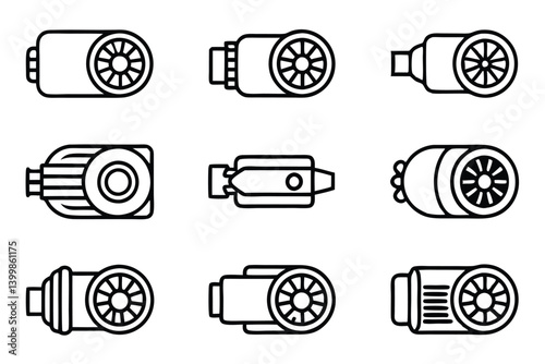 turbovolt pro line art illustration sleek minimalistic vector art style