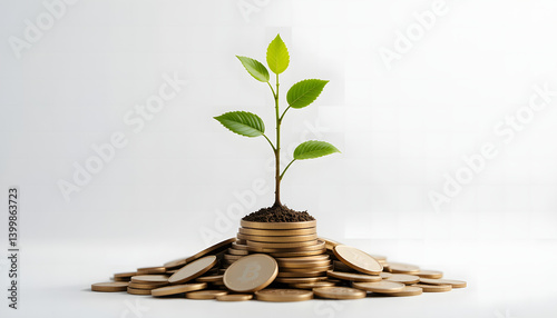 tree growing from coins