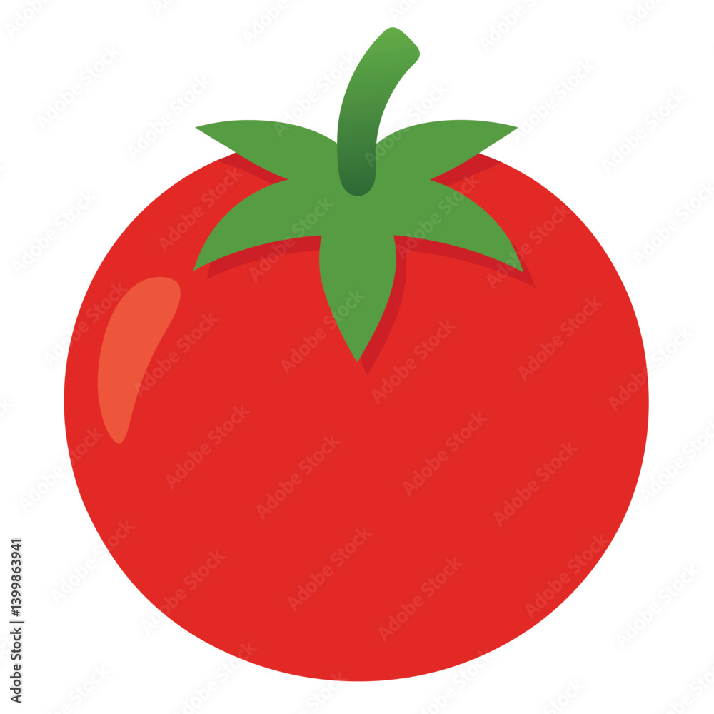 Tomato vector icon isolated on white background Tomato vector icon isolated on white background