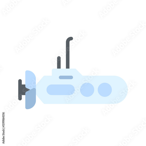 Submarine icon vector image. Suitable for mobile apps, web apps and print media.